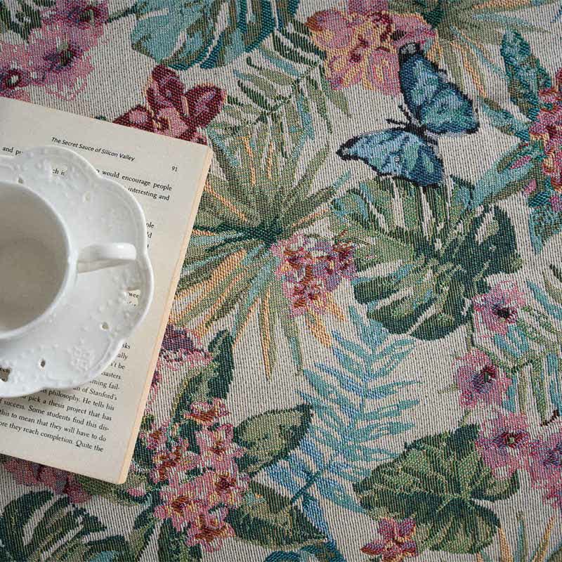 Coperta da divano con motivo tropicale Monstera Butterfly - image 7