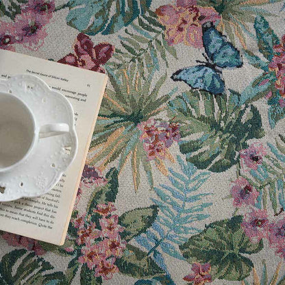 Coperta da divano con motivo tropicale Monstera Butterfly - image 7