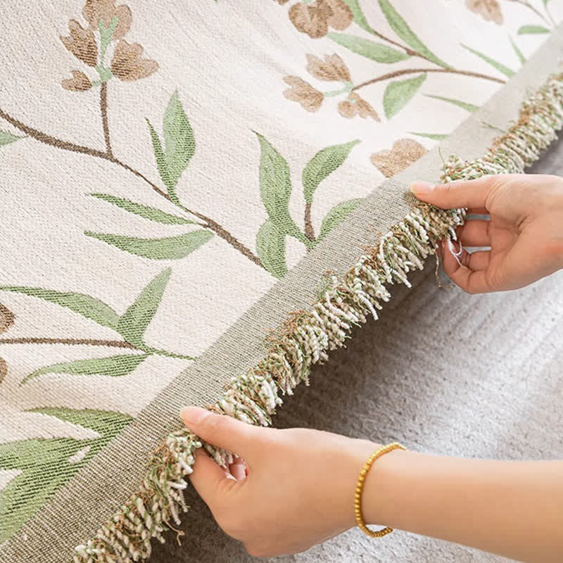 Coperta da divano con nappa floreale Gesang - image 4