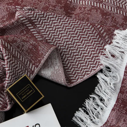 Trapunta moderna in cotone reversibile con nappe in jacquard - image 5