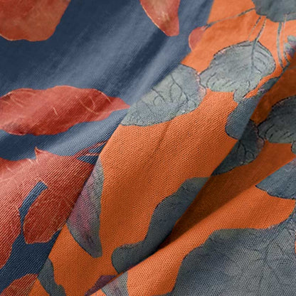 Kimono in garza di cotone con foglie botaniche - image 7