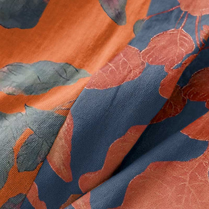 Kimono in garza di cotone con foglie botaniche - image 12