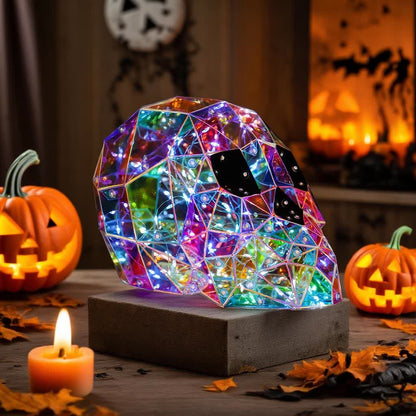 Decorazione di Halloween con luci infinite a forma di teschio 3D - image 2