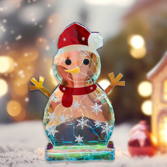 Decorazione con luci infinite a forma di pupazzo di neve 3D - image 1