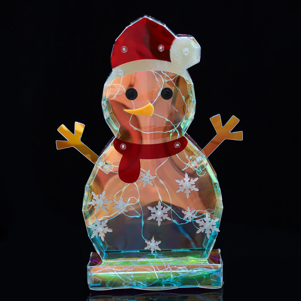 Decorazione con luci infinite a forma di pupazzo di neve 3D - image 3