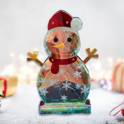 Decorazione con luci infinite a forma di pupazzo di neve 3D - 3 pezzi - 5cm x 15.5cm x 30cm - image 2