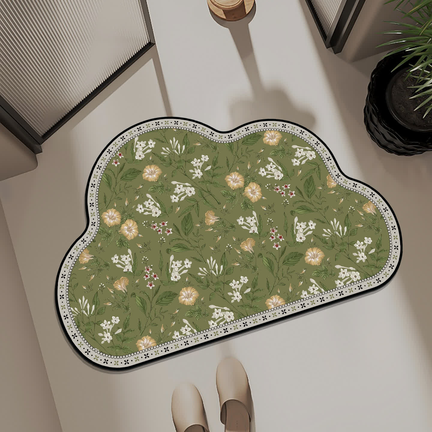 Tappetino da bagno ad asciugatura rapida a forma di nuvola pastorale - UN - 60cm x 90cm - image 1