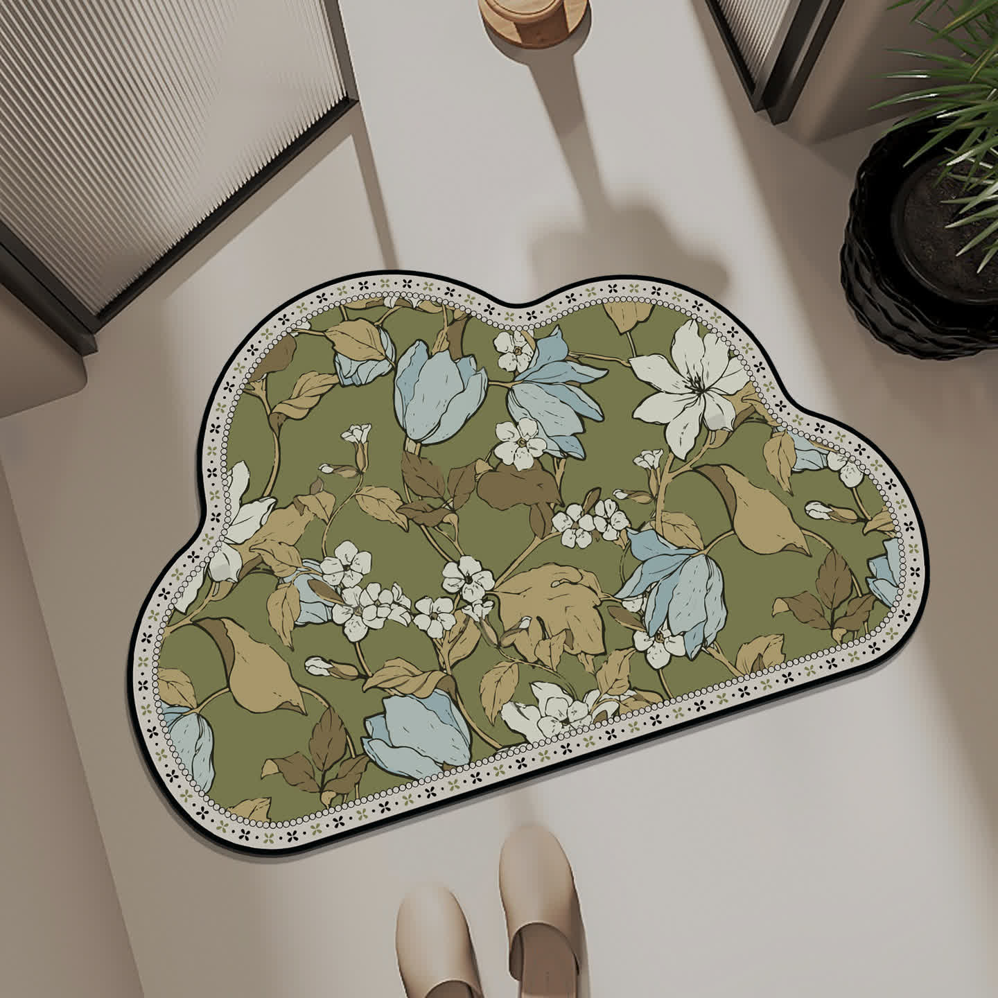 Tappetino da bagno ad asciugatura rapida a forma di nuvola pastorale - C - 60cm x 90cm - image 3