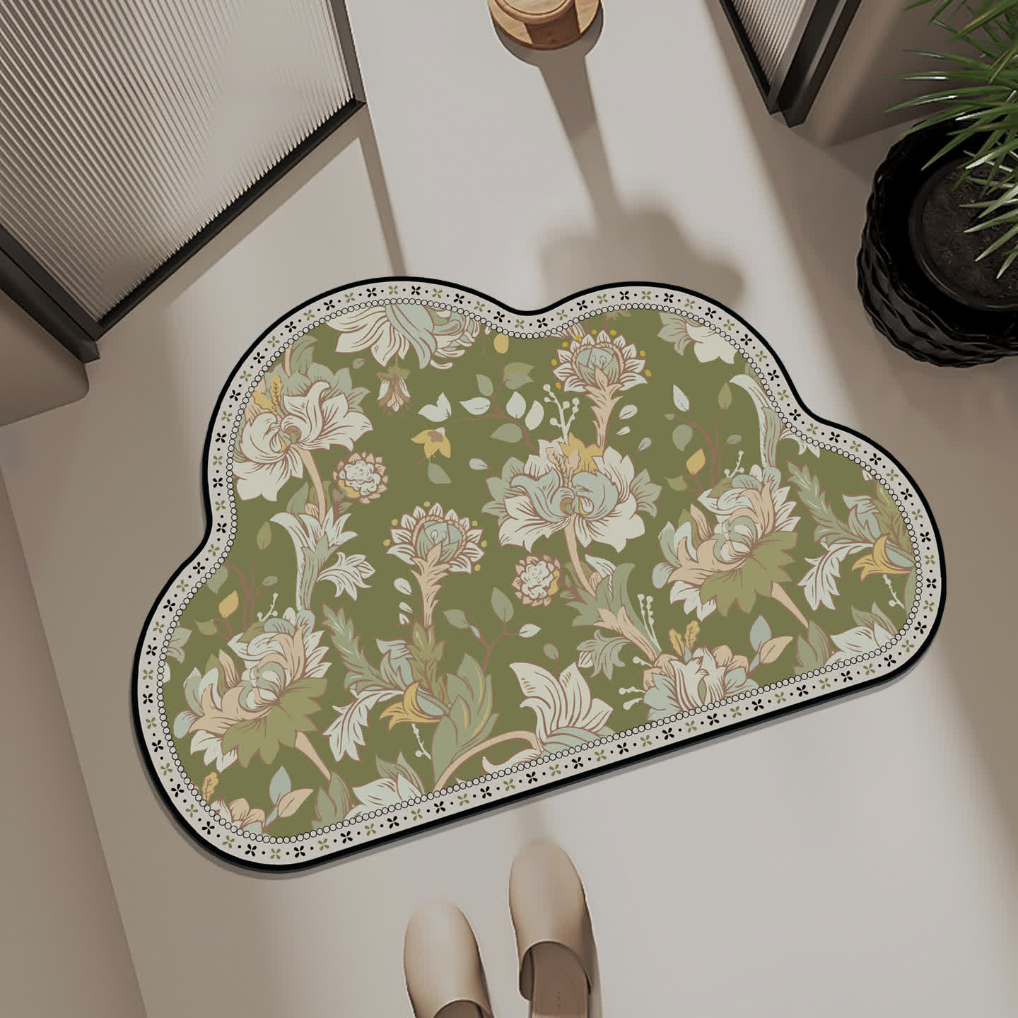 Tappetino da bagno ad asciugatura rapida a forma di nuvola pastorale - B - 60cm x 90cm - image 2