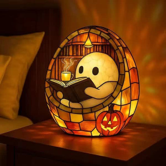 Decorazione luminosa per la lettura dei fantasmi di Halloween - C - 13 cm x 13.5 cm x 15 cm - image 1