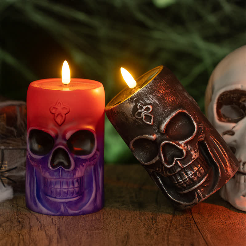 Decorazione luminosa notturna a forma di teschio di Halloween - image 2