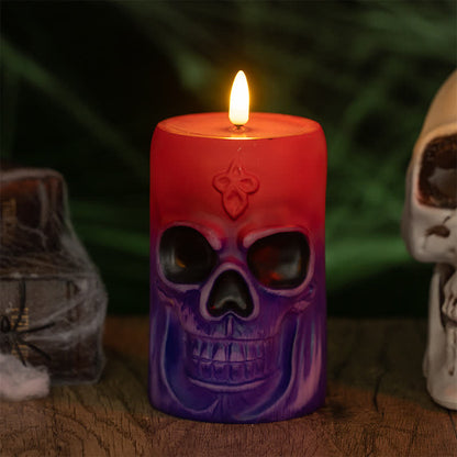 Decorazione luminosa notturna a forma di teschio di Halloween - E - 1 pz - 8.1 cm x 8.1 cm x 12.8 cm - image 9