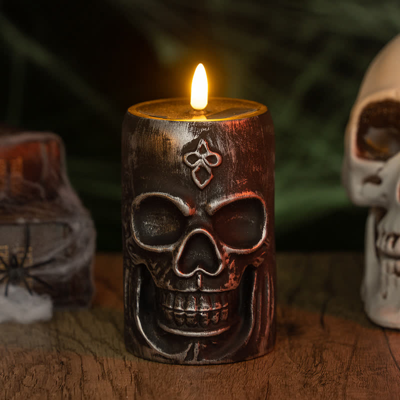 Decorazione luminosa notturna a forma di teschio di Halloween - UN - 1 pz - 8.1 cm x 8.1 cm x 12.8 cm - image 5