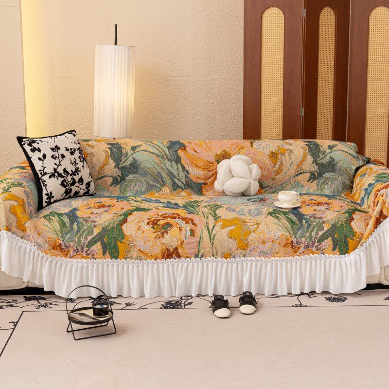 Coperta da divano con volant in stile rustico - image 2