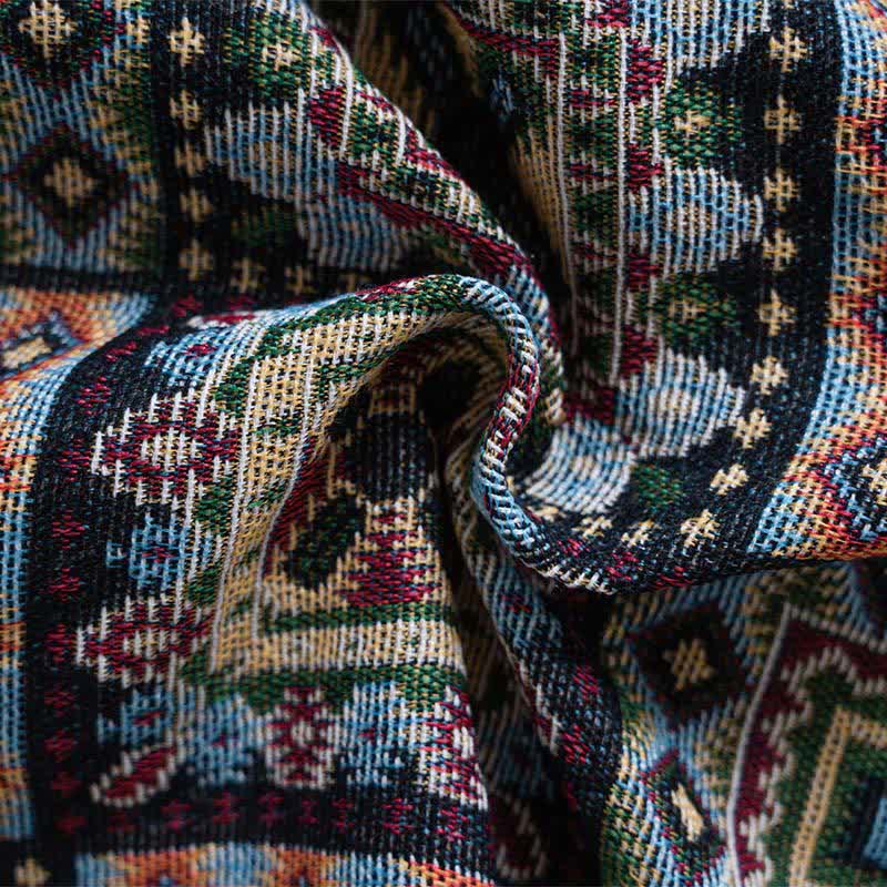 Coperta da divano con motivo geometrico a quadri - image 7