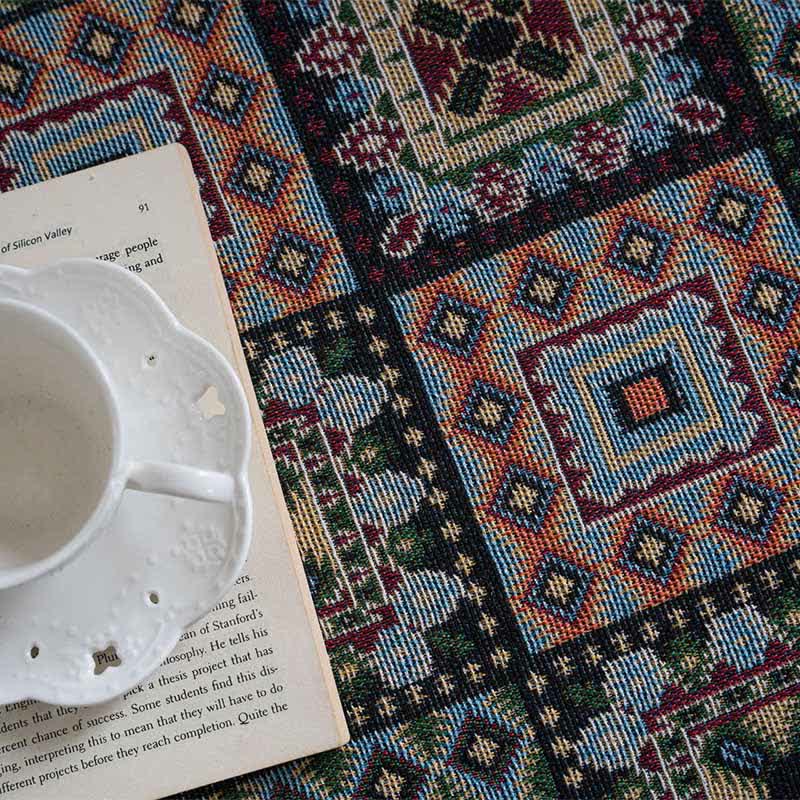 Coperta da divano con motivo geometrico a quadri - image 5