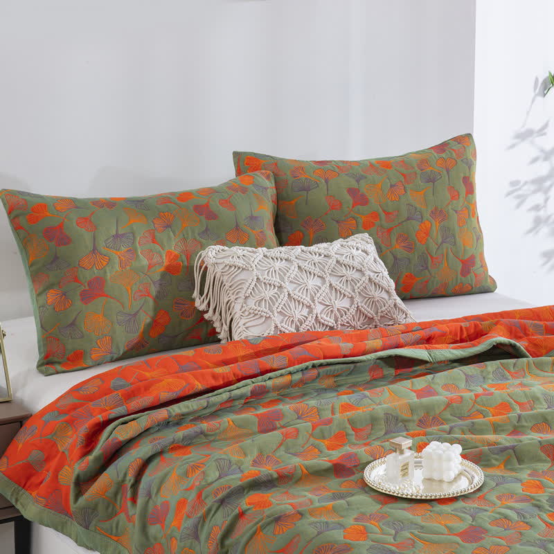 Trapunta in cotone biologico Ginkgo Biloba - image 33