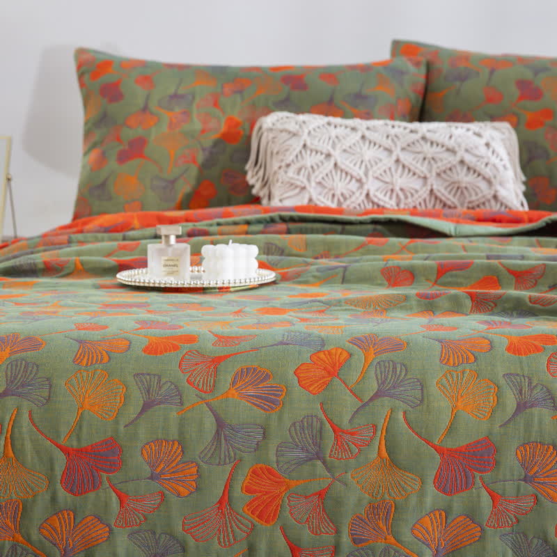 Trapunta in cotone biologico Ginkgo Biloba - image 32