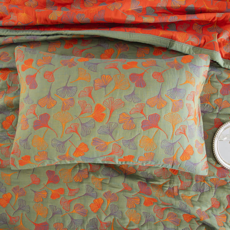 Trapunta in cotone biologico Ginkgo Biloba - image 36