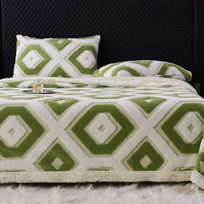 Coperta in jacquard Sherpa con motivo geometrico - image 6