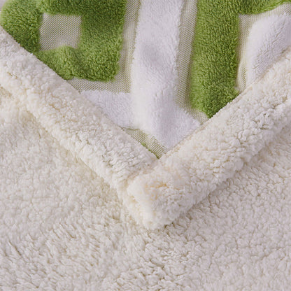Coperta in jacquard Sherpa con motivo geometrico - image 8