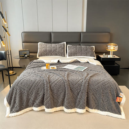 Coperta copripiumino floreale di lusso - Grigio scuro - Matrimoniale - image 17
