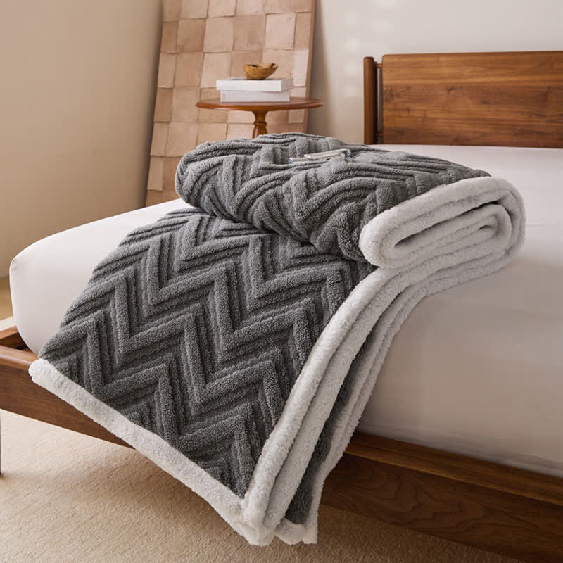 Coperta calda moderna in jacquard a zigzag - image 15