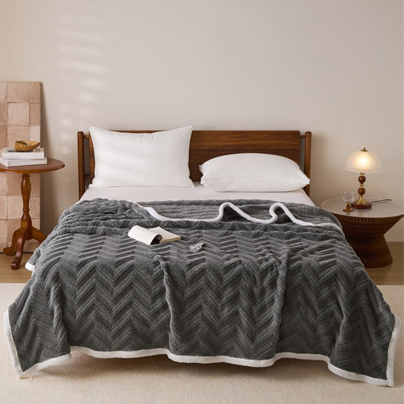 Coperta calda moderna in jacquard a zigzag - image 12