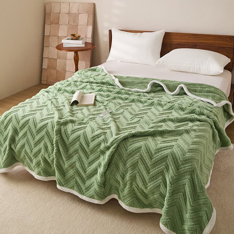 Coperta calda moderna in jacquard a zigzag - image 3