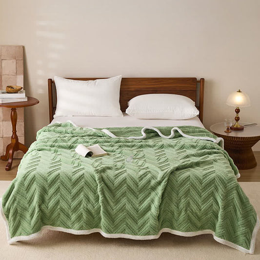 Coperta calda moderna in jacquard a zigzag - image 1