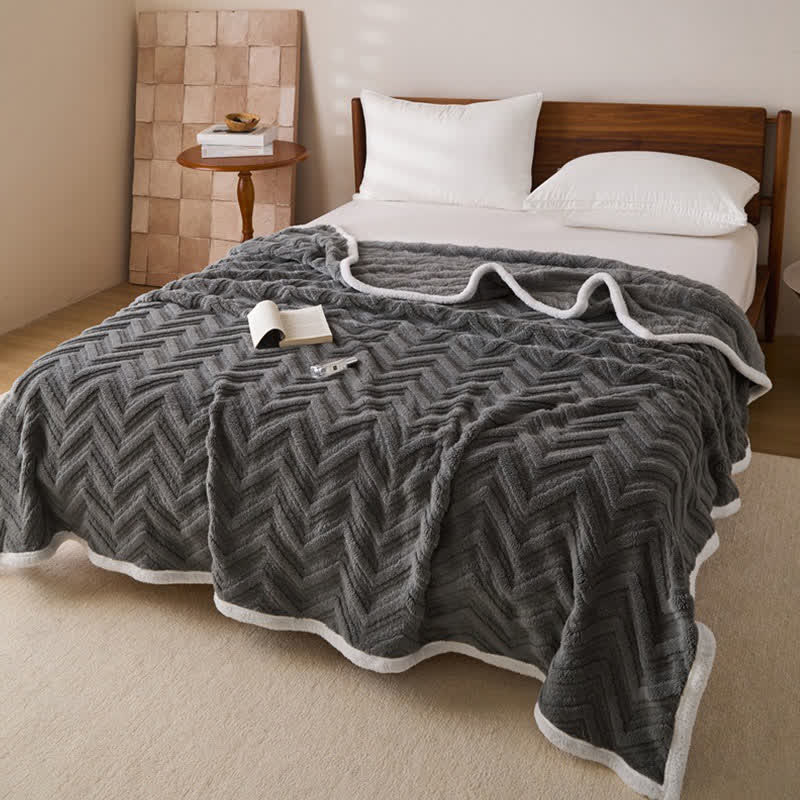 Coperta calda moderna in jacquard a zigzag - image 13
