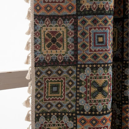 Tenda jacquard quadrata geometrica retrò - image 13