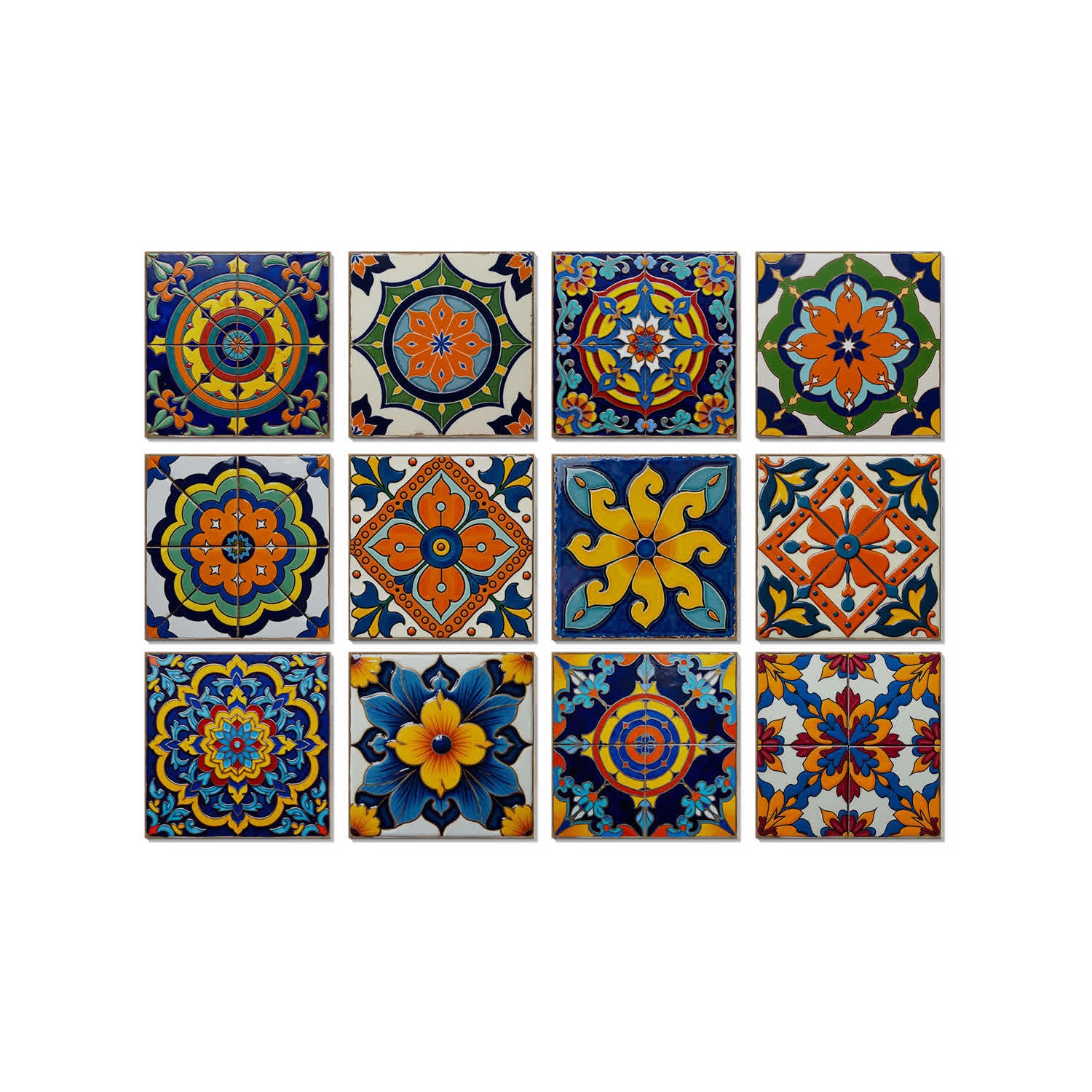 Adesivi murali in piastrelle Talavera colorate in schiuma PET - image 7