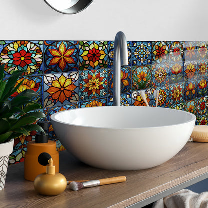 Adesivi murali in schiuma PET con motivi floreali in stile boho - image 3