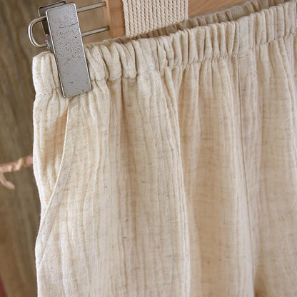 Pigiama coordinato in cotone e lino minimalista - image 13