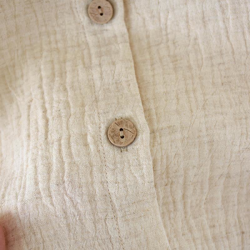 Pigiama coordinato in cotone e lino minimalista - image 8