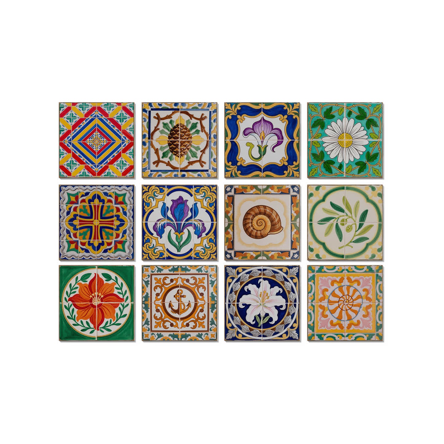 Adesivi murali in piastrelle di schiuma PET Talavera vintage - image 6