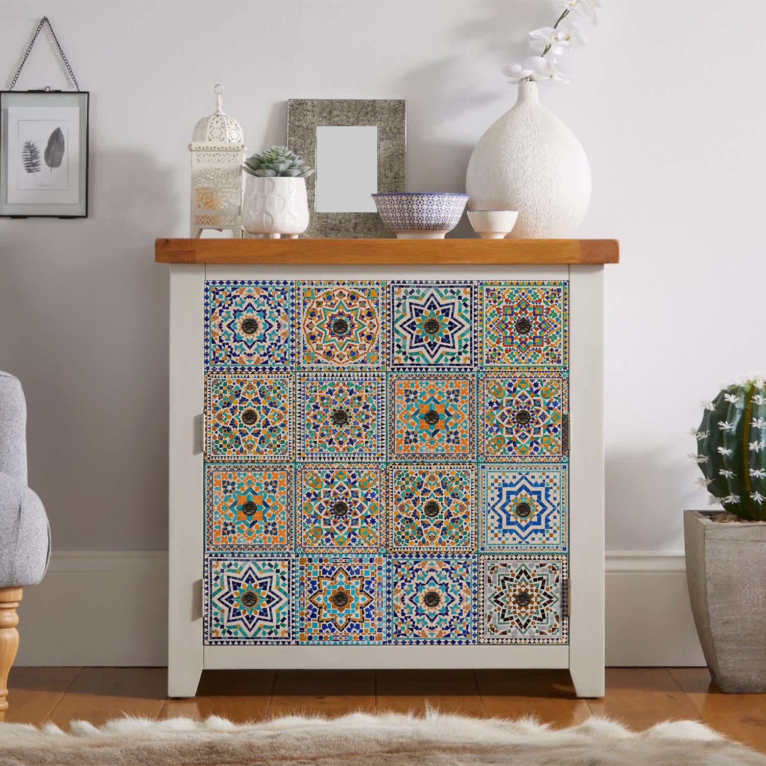 Adesivi murali in mosaico marocchino in schiuma PET - image 4