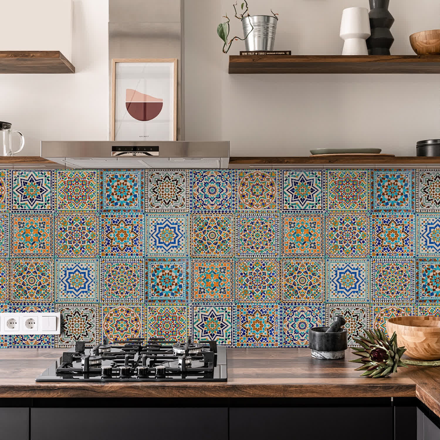 Adesivi murali in mosaico marocchino in schiuma PET - image 1
