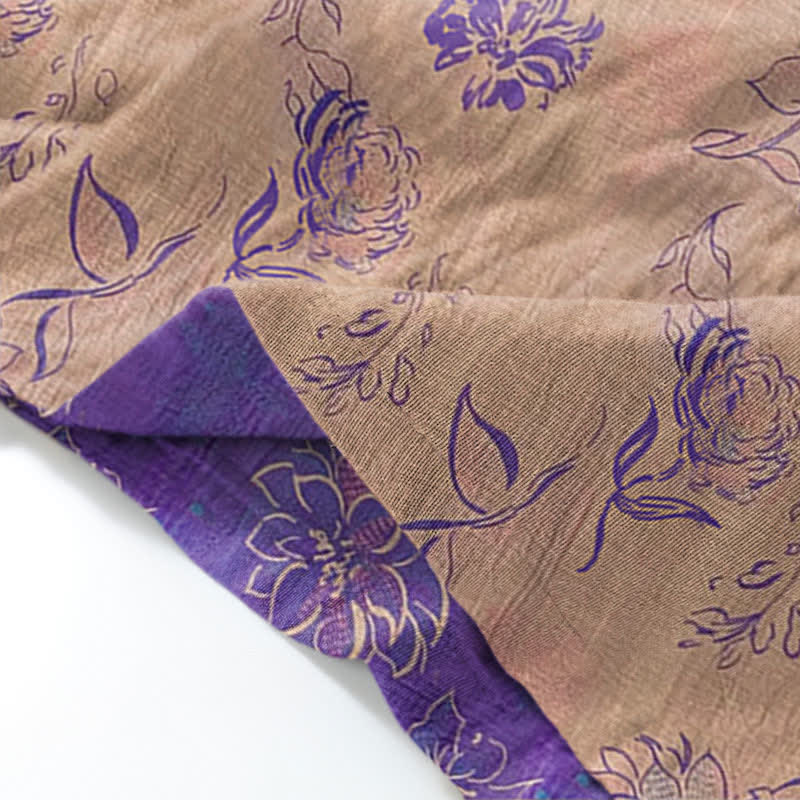 Completo da notte kimono in garza di cotone Peony - image 6