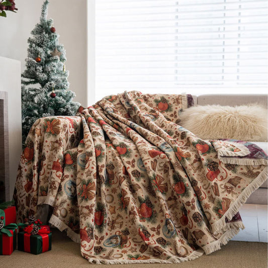 Coperta da divano con sfera di cristallo natalizia - 180cm x 340cm - image 0