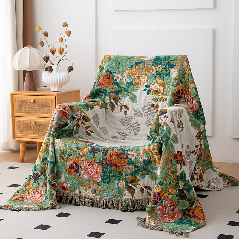 Trapunta con nappe in cotone naturale Wonderland Flower - image 2