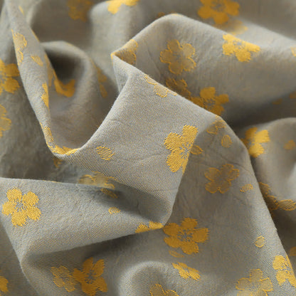 Pigiama in garza di cotone jacquard con fiori orientali - image 2