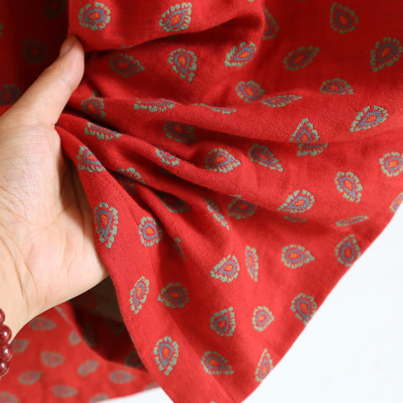 Pigiama in garza di cotone jacquard ispirato al Paisley - image 6