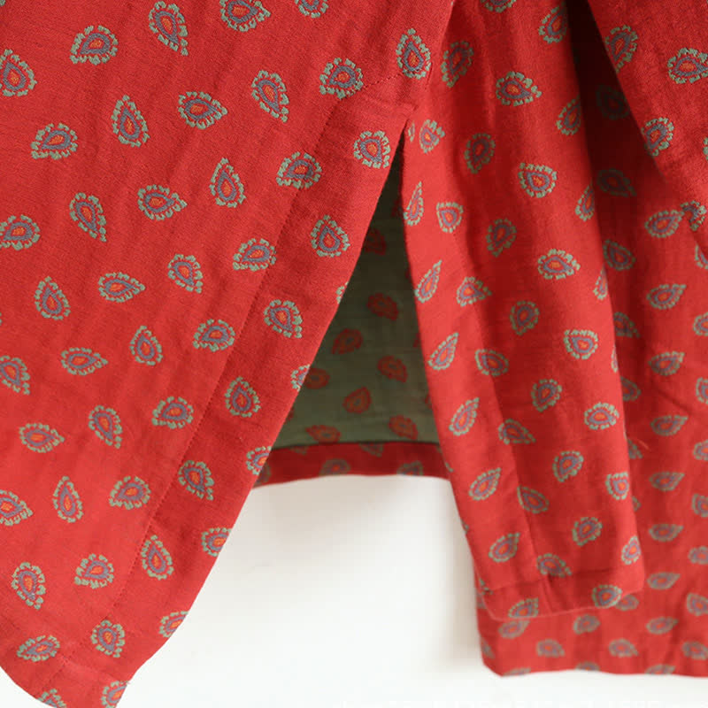 Pigiama in garza di cotone jacquard ispirato al Paisley - image 8