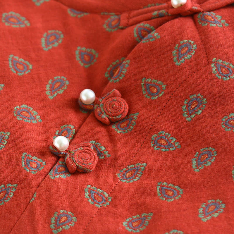 Pigiama in garza di cotone jacquard ispirato al Paisley - image 4