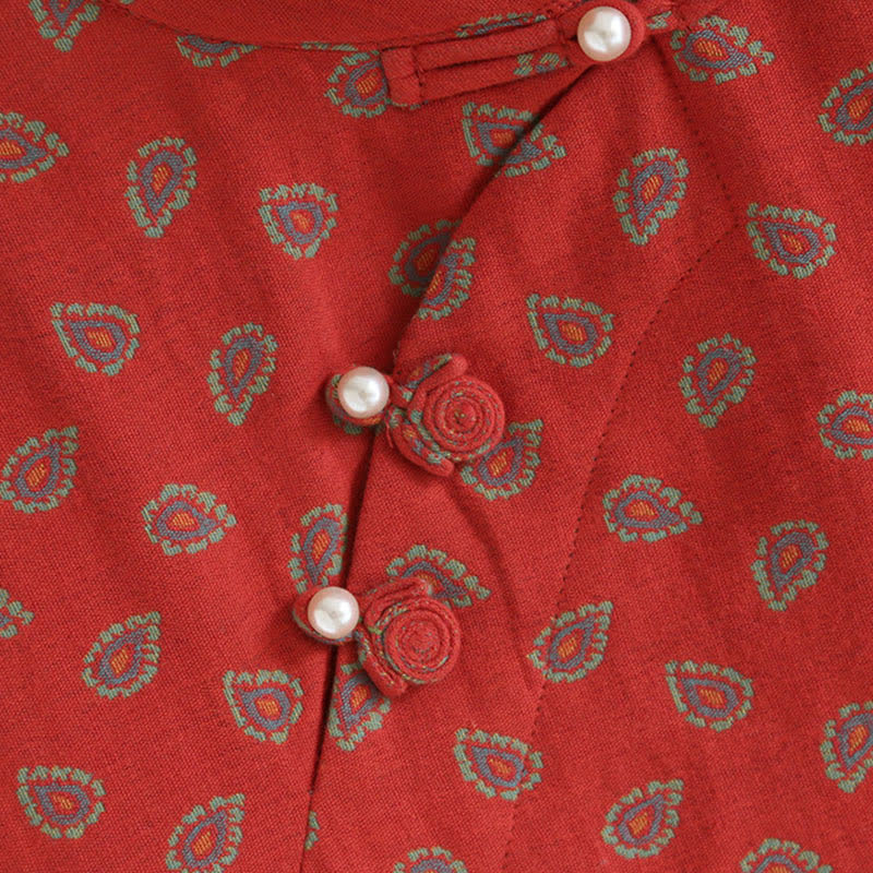 Pigiama in garza di cotone jacquard ispirato al Paisley - image 5