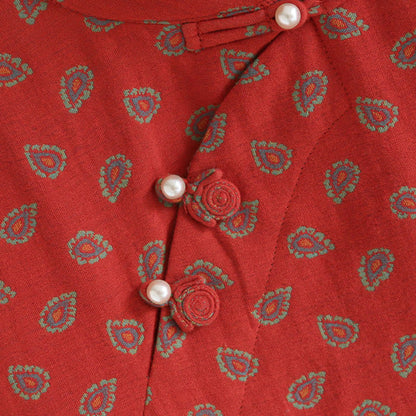 Pigiama in garza di cotone jacquard ispirato al Paisley - image 5