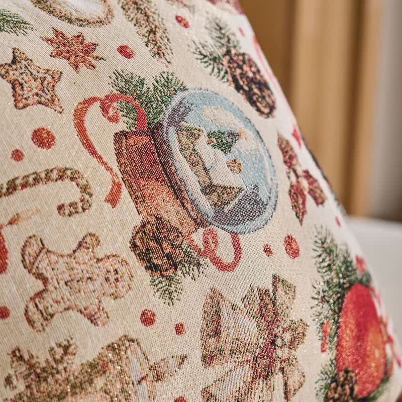 Cuscino jacquard con sfera di cristallo natalizia - image 3