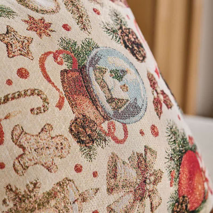 Cuscino jacquard con sfera di cristallo natalizia - image 3